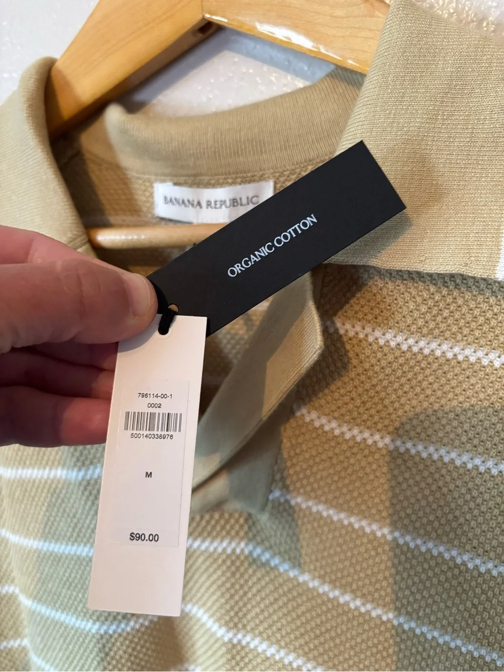 NWT Banana Republic relaxed fit striped polo